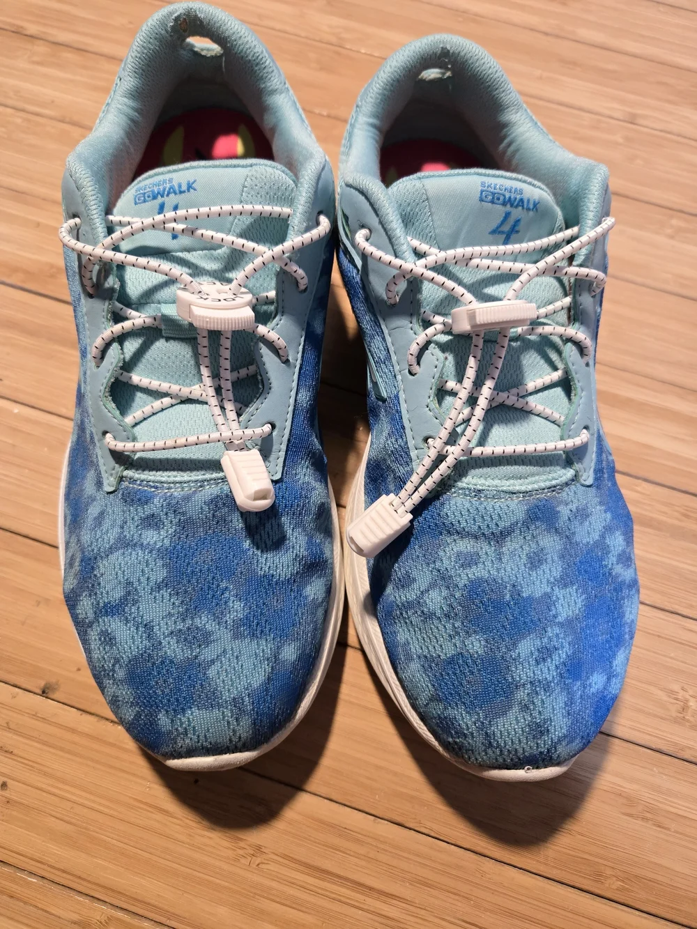 Skechers Women's Aqua Blue Patterned Athletic Sneakers